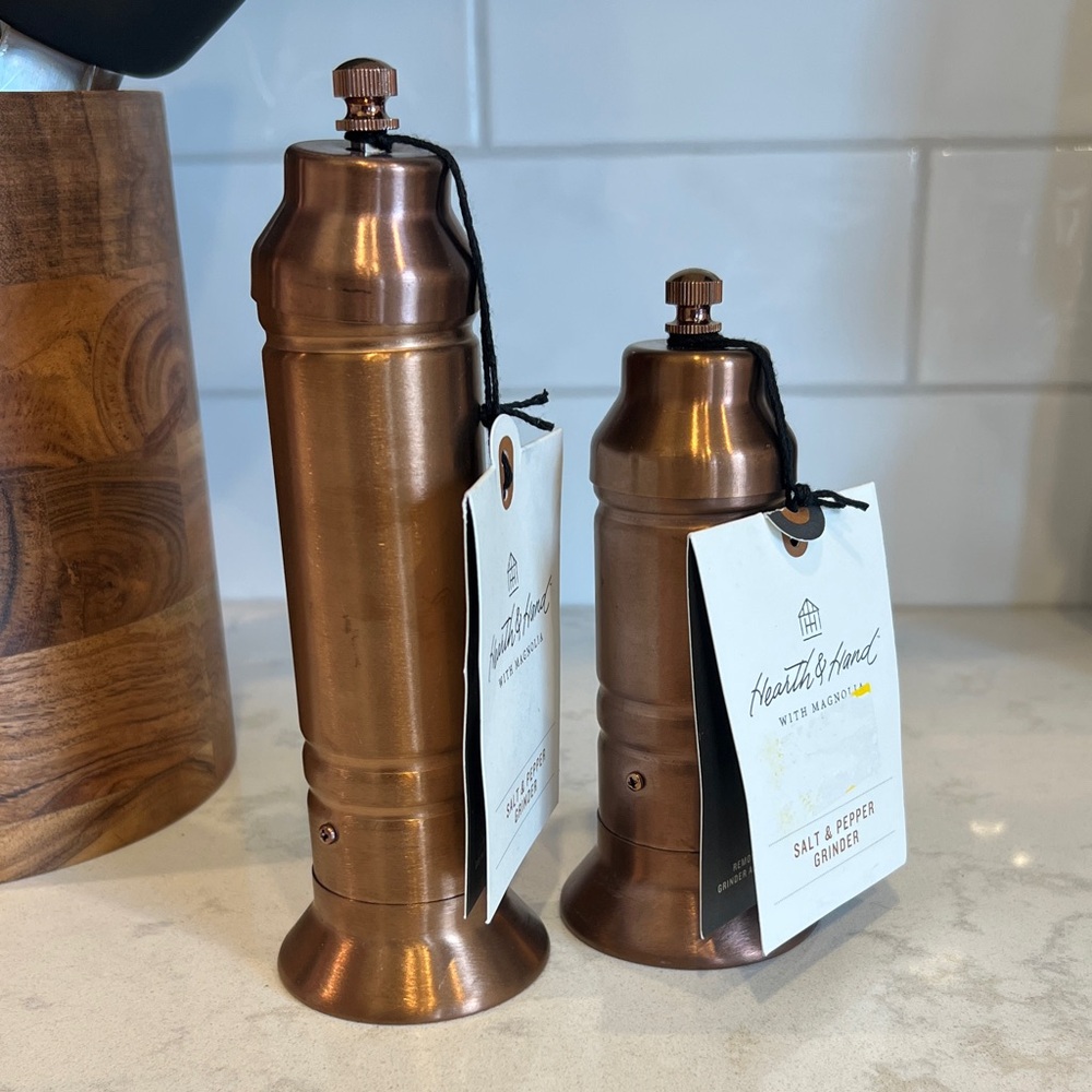 Hearth & Hand Copper Tone Salt and Pepper Mills